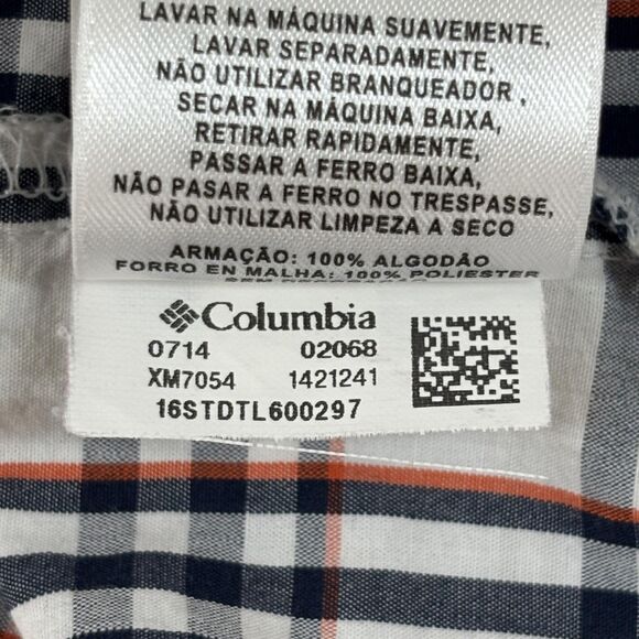 Auburn Tigers Shirt Men's XL White Plaid Football Vented Omni-Shade Pockets - Picture 10 of 10